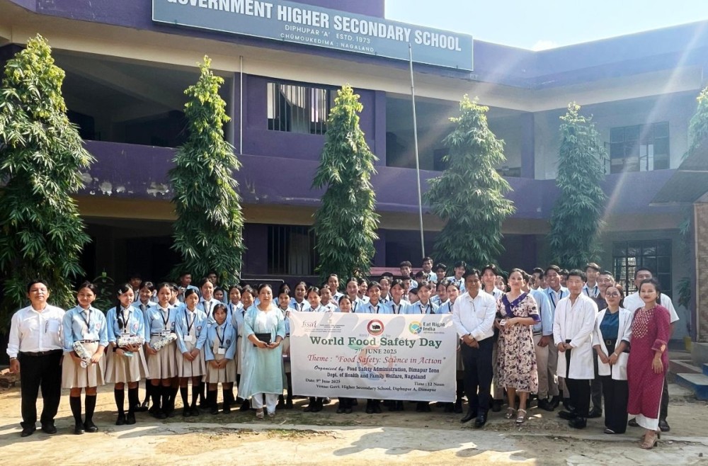 Food Safety Administration, Dimapur Zone under CMO’s Office, Dimapur observed World Food Safety Day at Government Higher Secondary School, Diphupar A, Chümoukedima on June 9.
